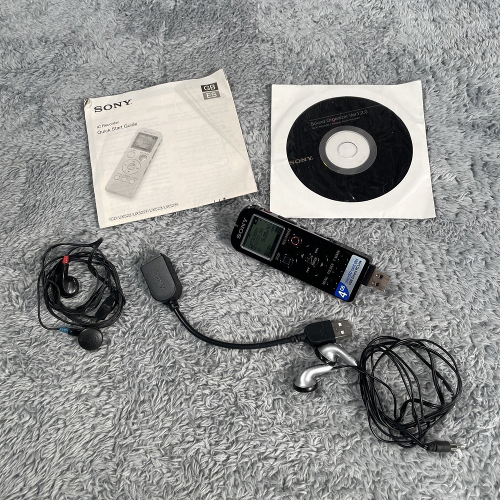 Sony IC Digital Voice Recorder ICD-UX523 USB Support MicroSD - Rarely Used